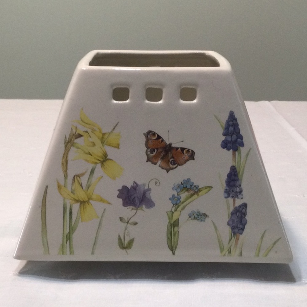 Hallmark Candle Topper Large Ceramic Floral - Picture 3 of 7